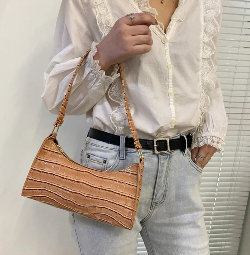 Bolso efecto cocodrilo