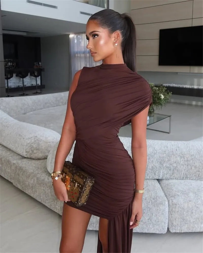 Vestido elegante falda Drap