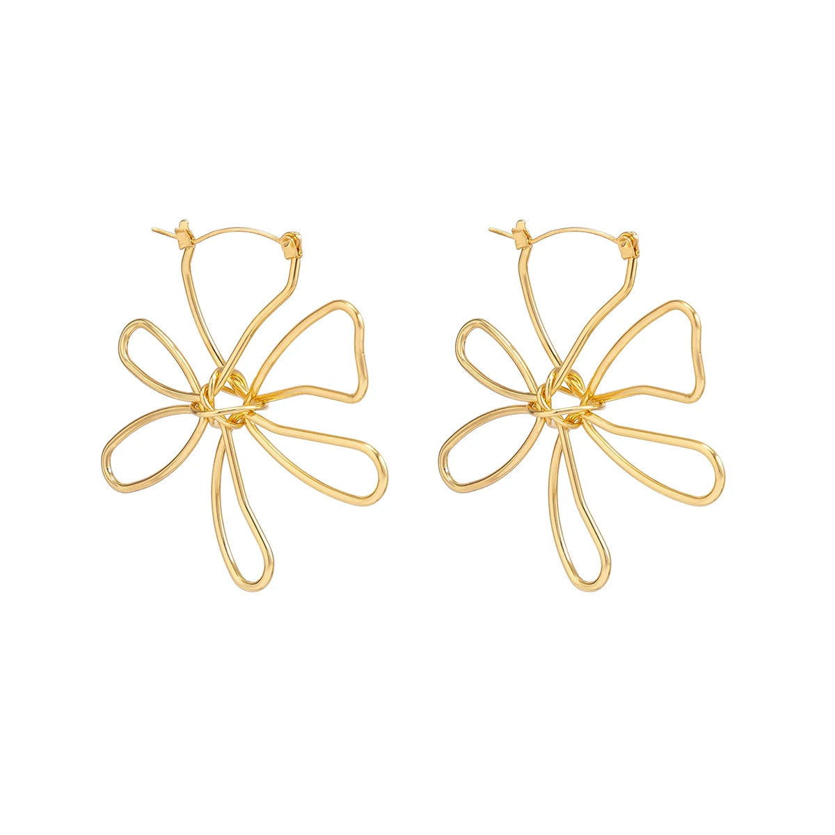 Pendiente flor Woven