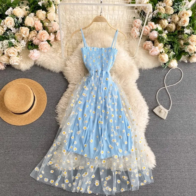 Vestido tul floral