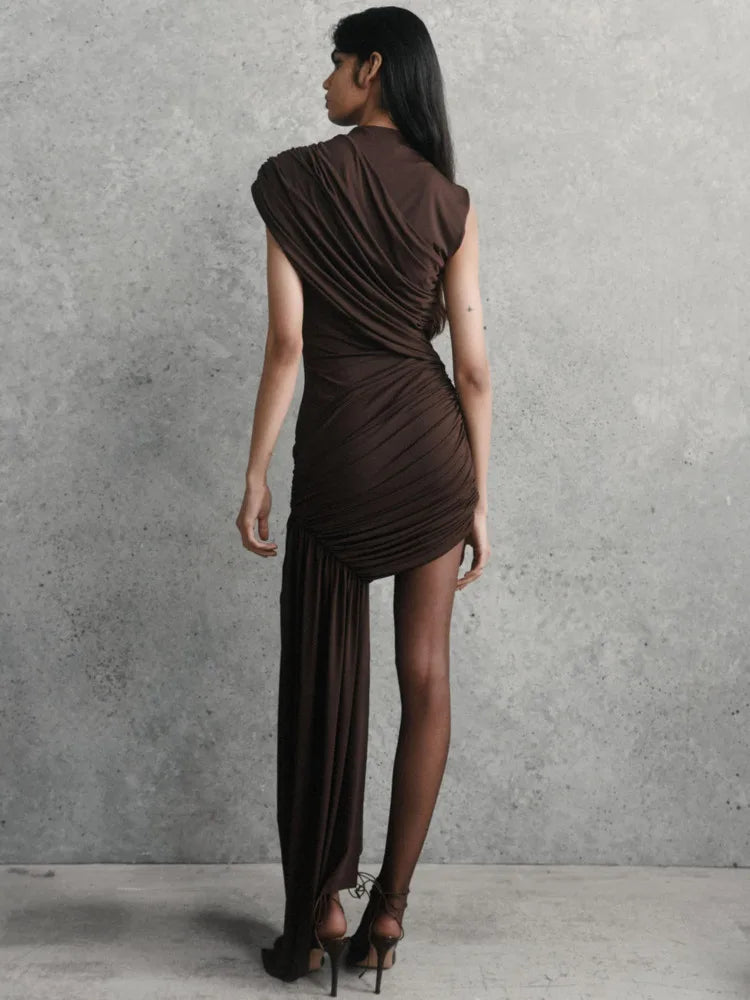 Vestido elegante falda Drap