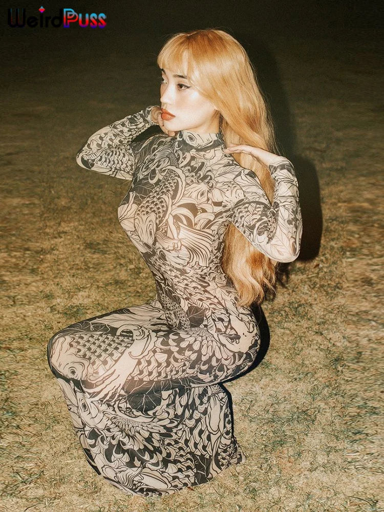 Vestido tattoo flow 2000