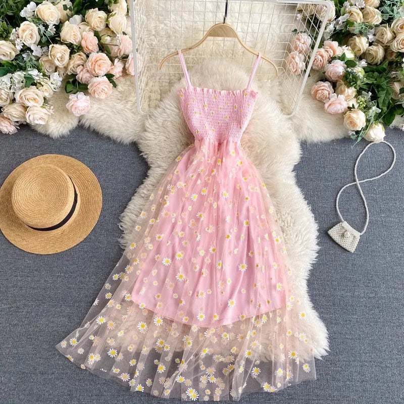 Vestido tul floral