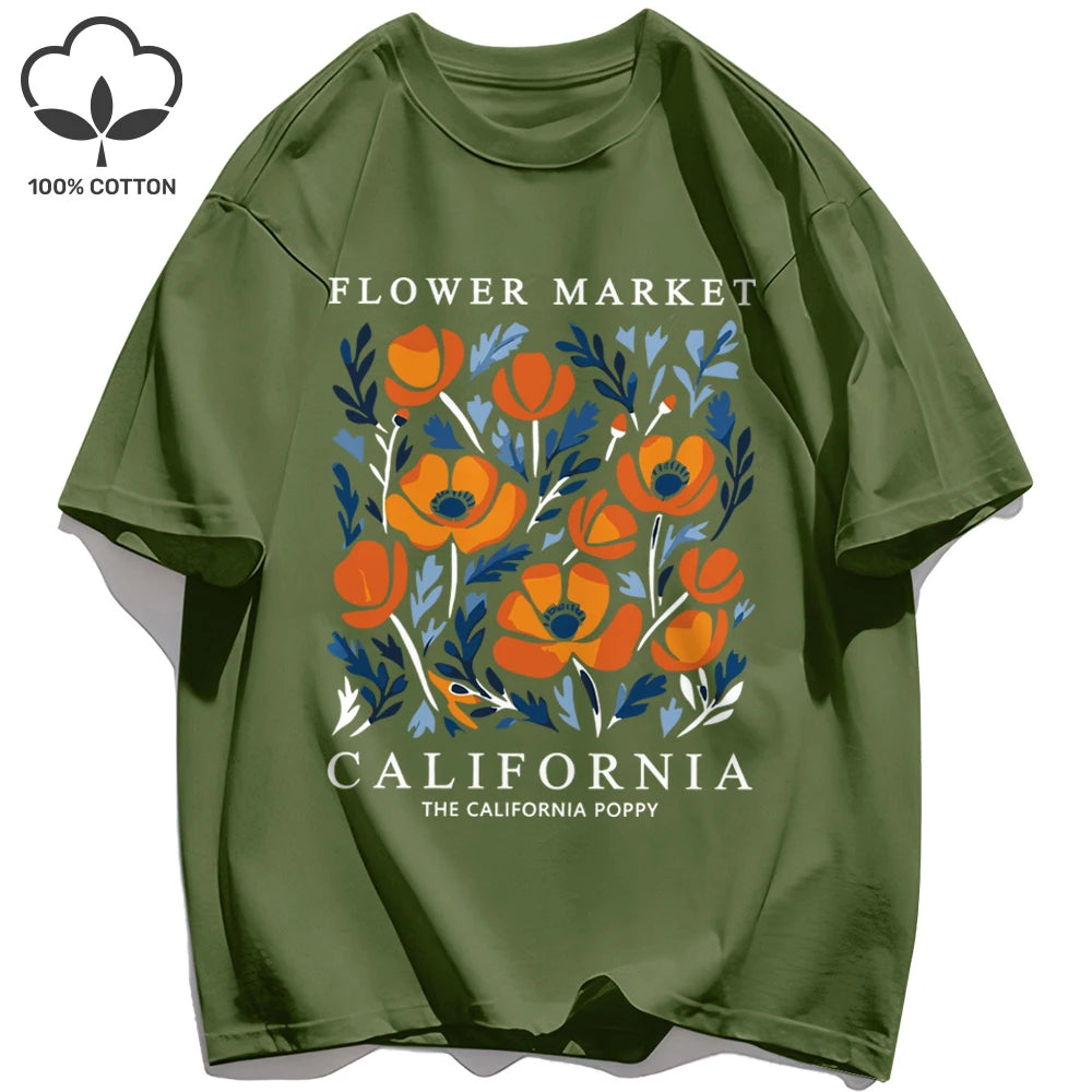Camiseta verano California Flower Market