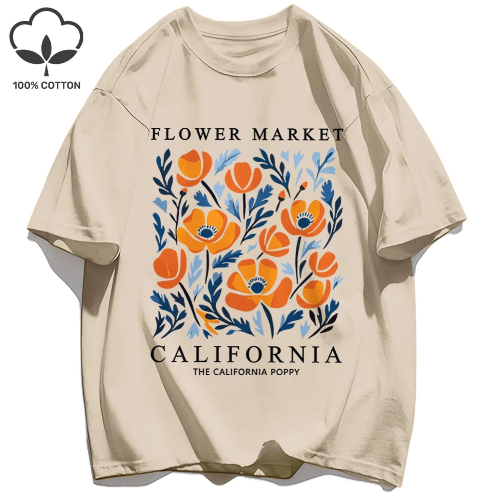 Camiseta verano California Flower Market
