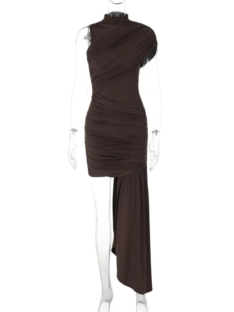 Vestido elegante falda Drap