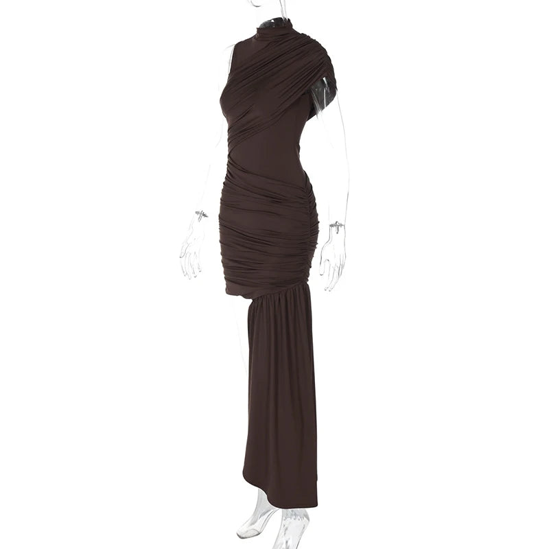 Vestido elegante falda Drap