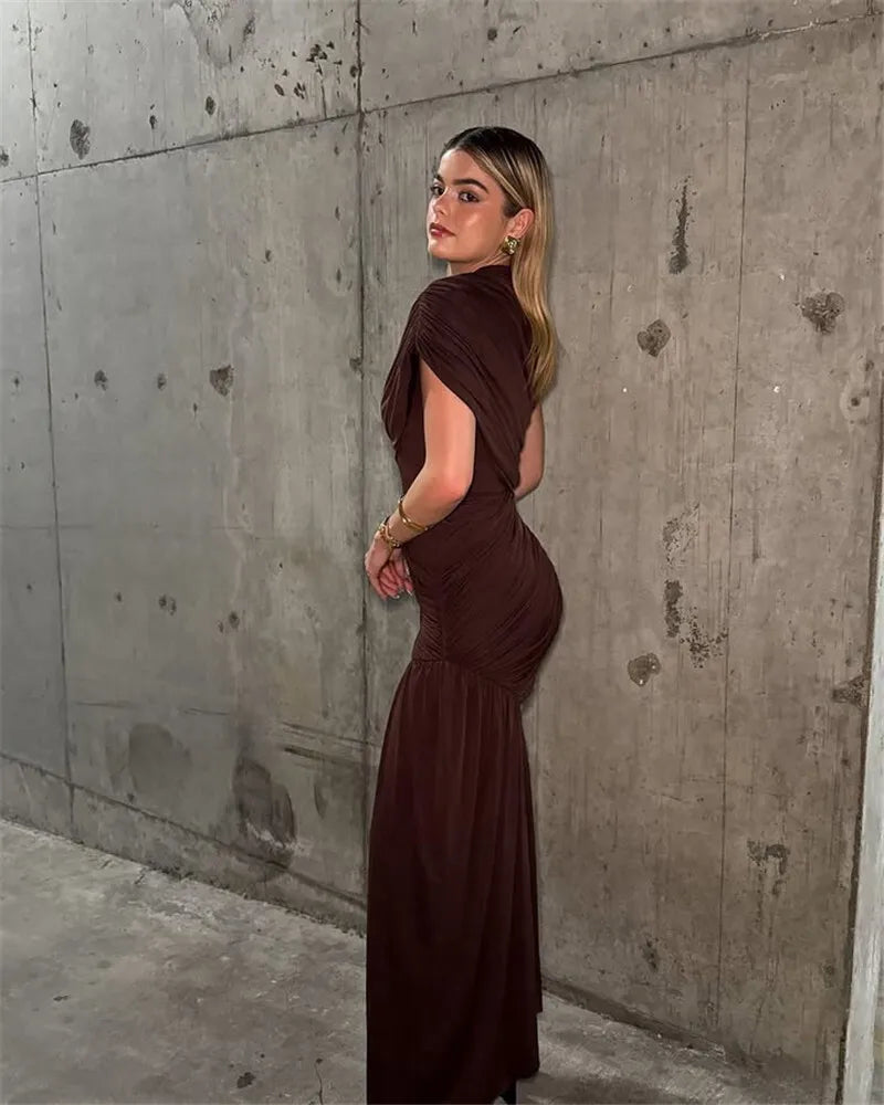 Vestido elegante falda Drap