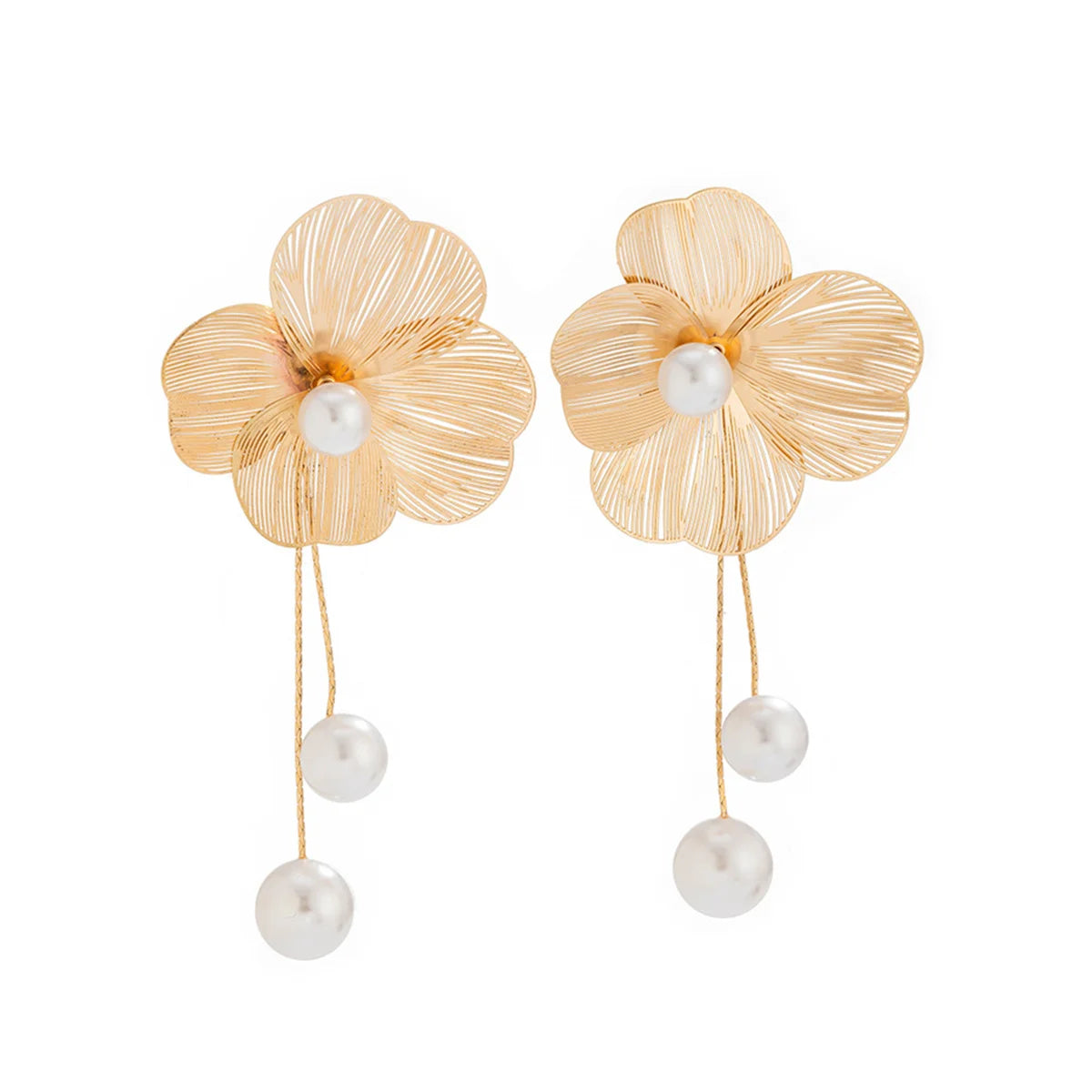 Pendientes Flor Perlada