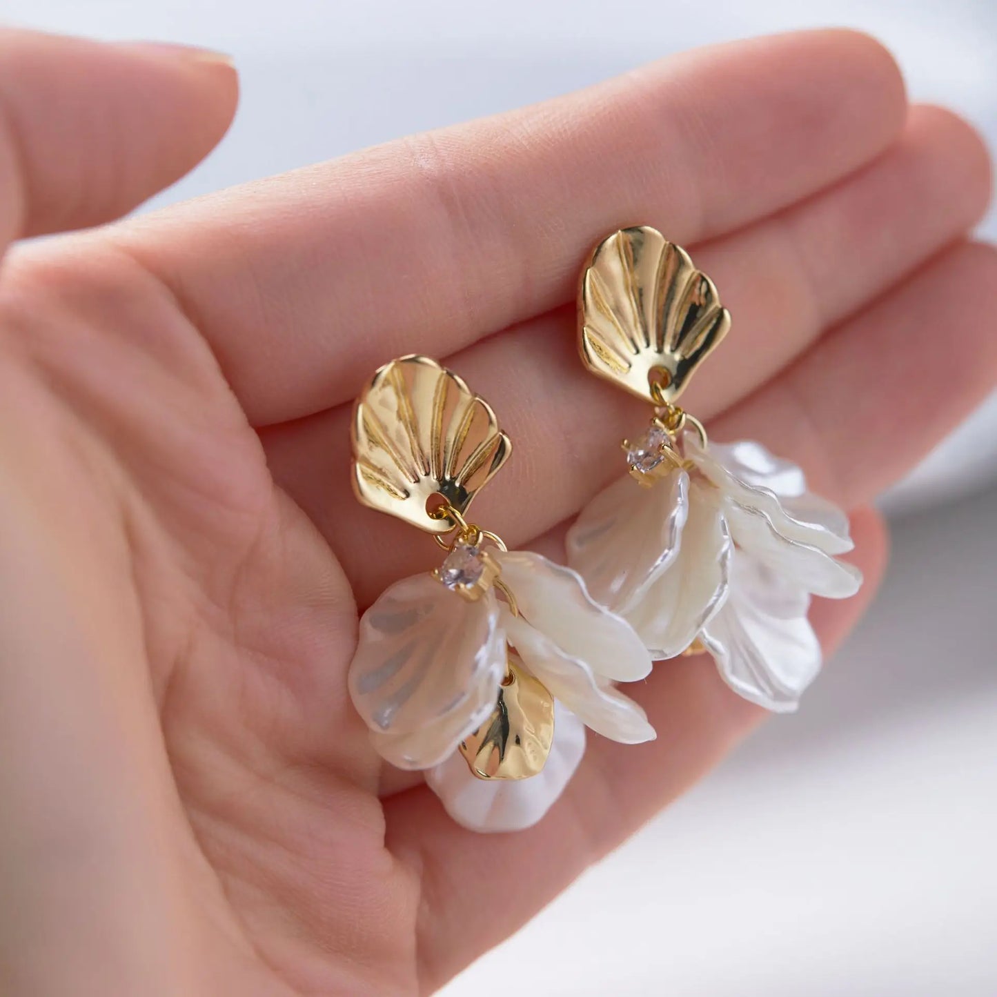 Pendientes Flor Concha