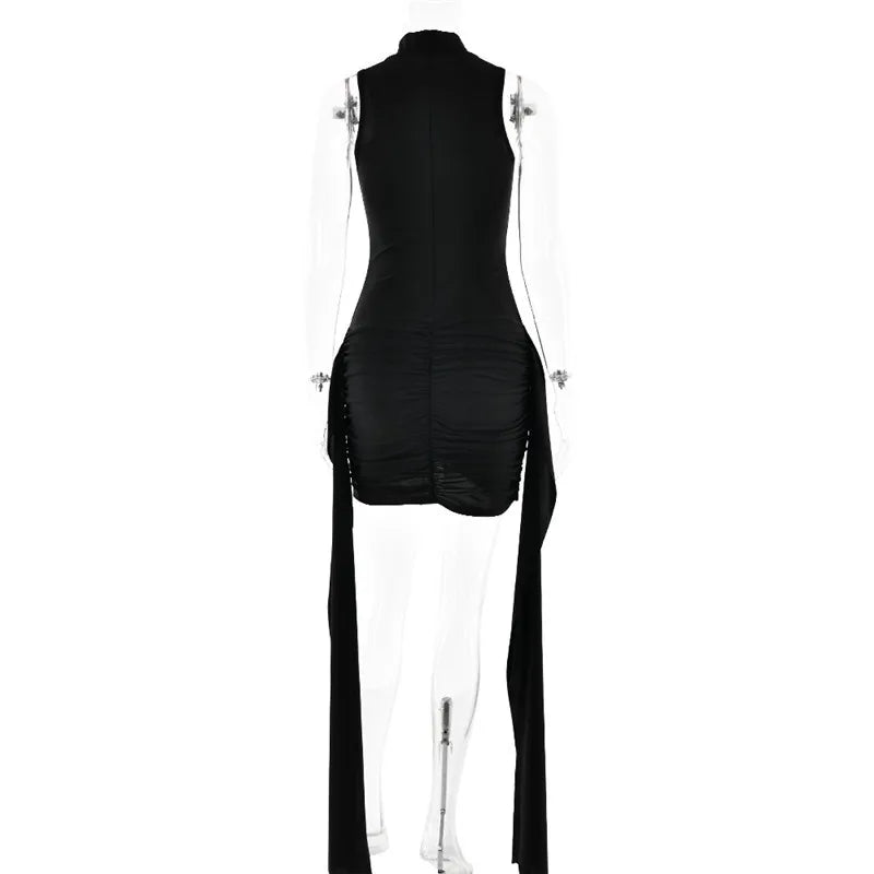vestido gala con lazos
