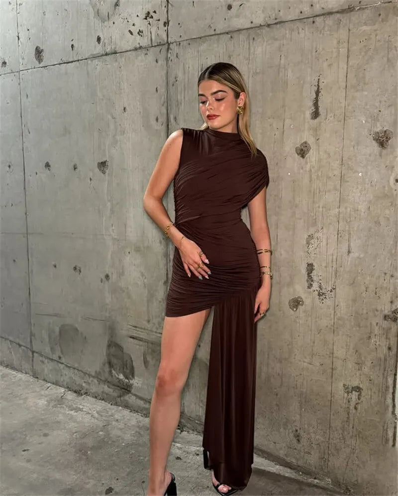 Vestido elegante falda Drap