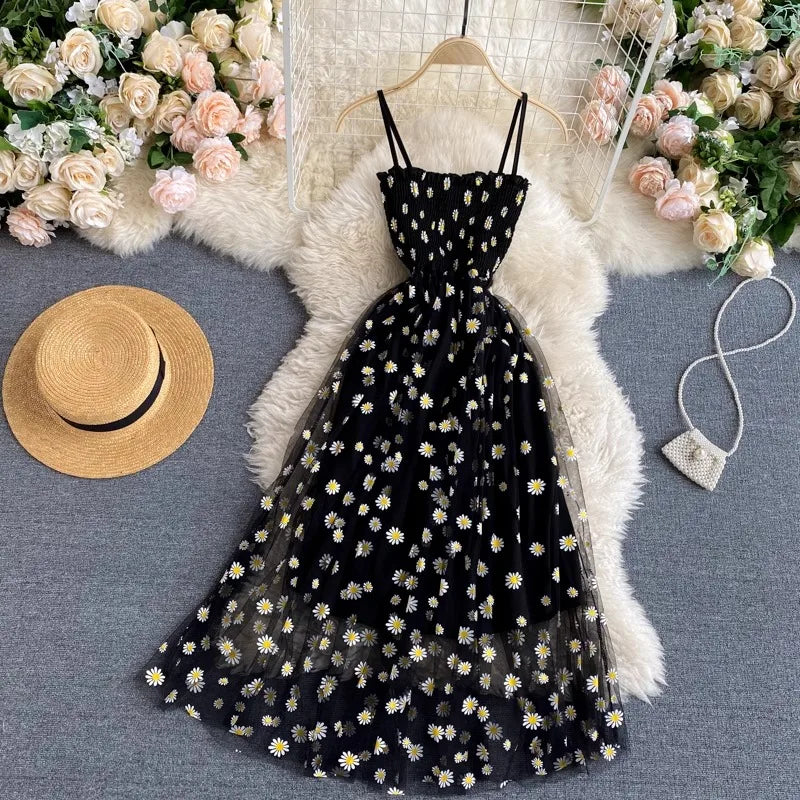 Vestido tul floral