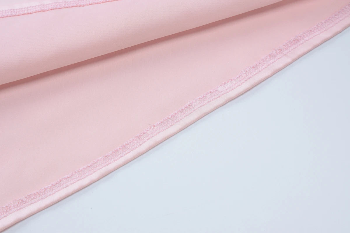 Vestido sedoso rosa