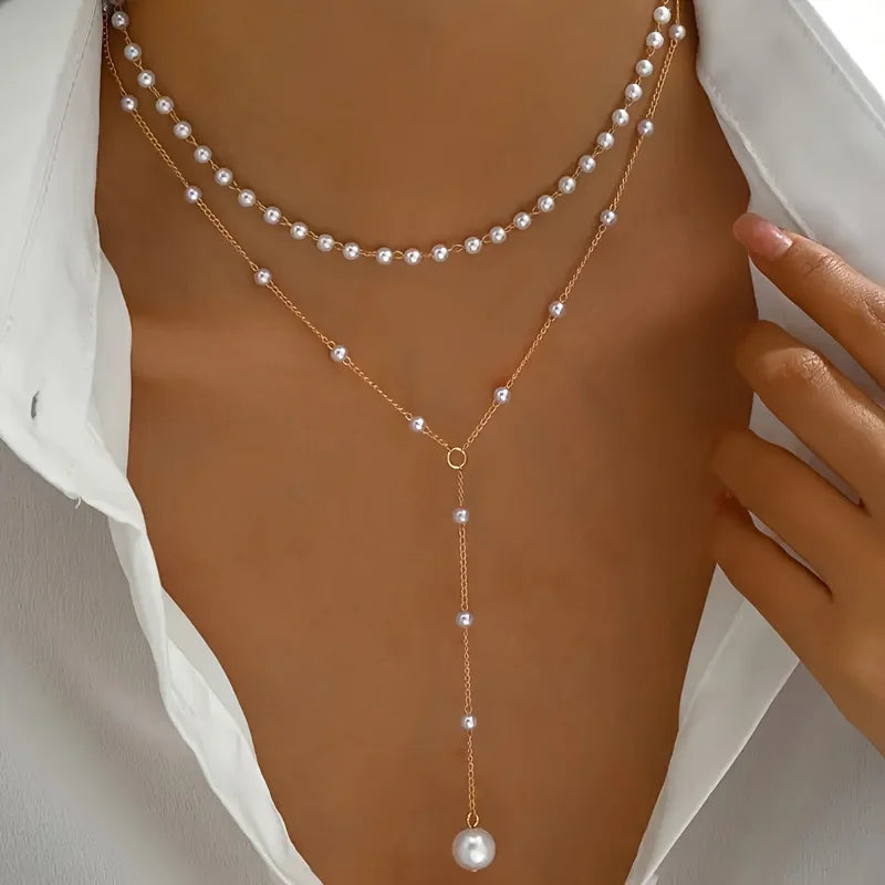 Colgante perlas