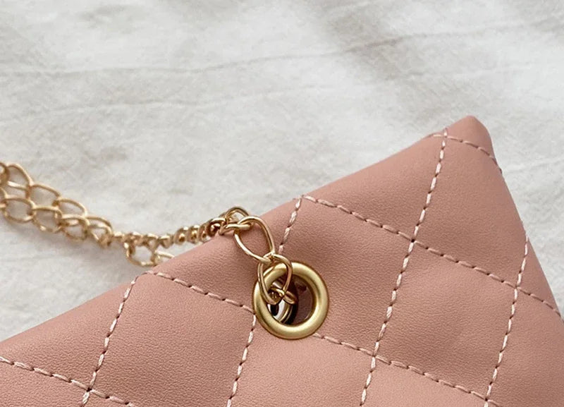 Bolso efecto cuero diamante