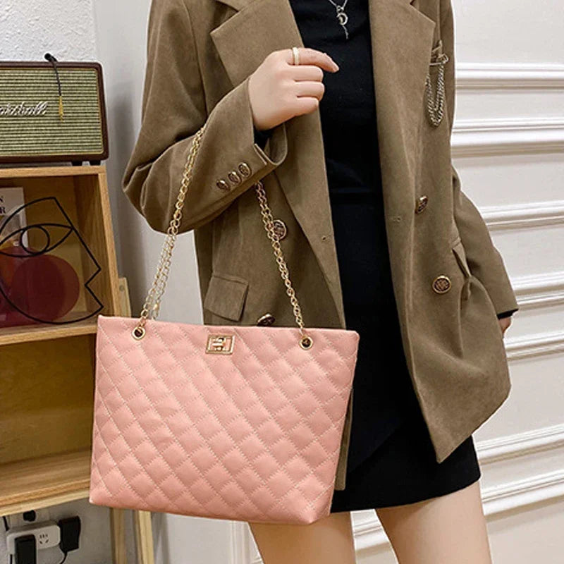 Bolso efecto cuero diamante