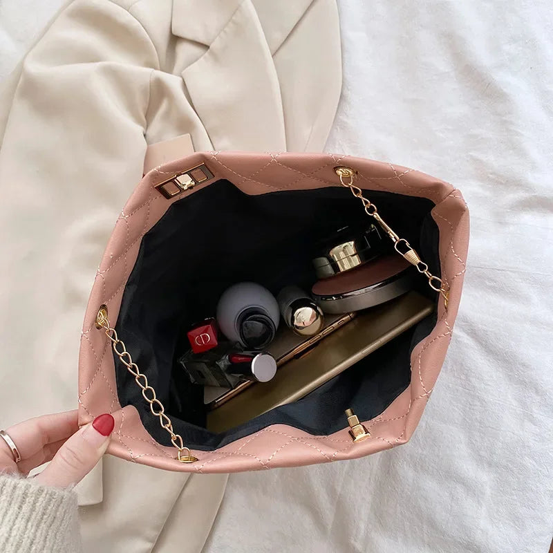 Bolso efecto cuero diamante