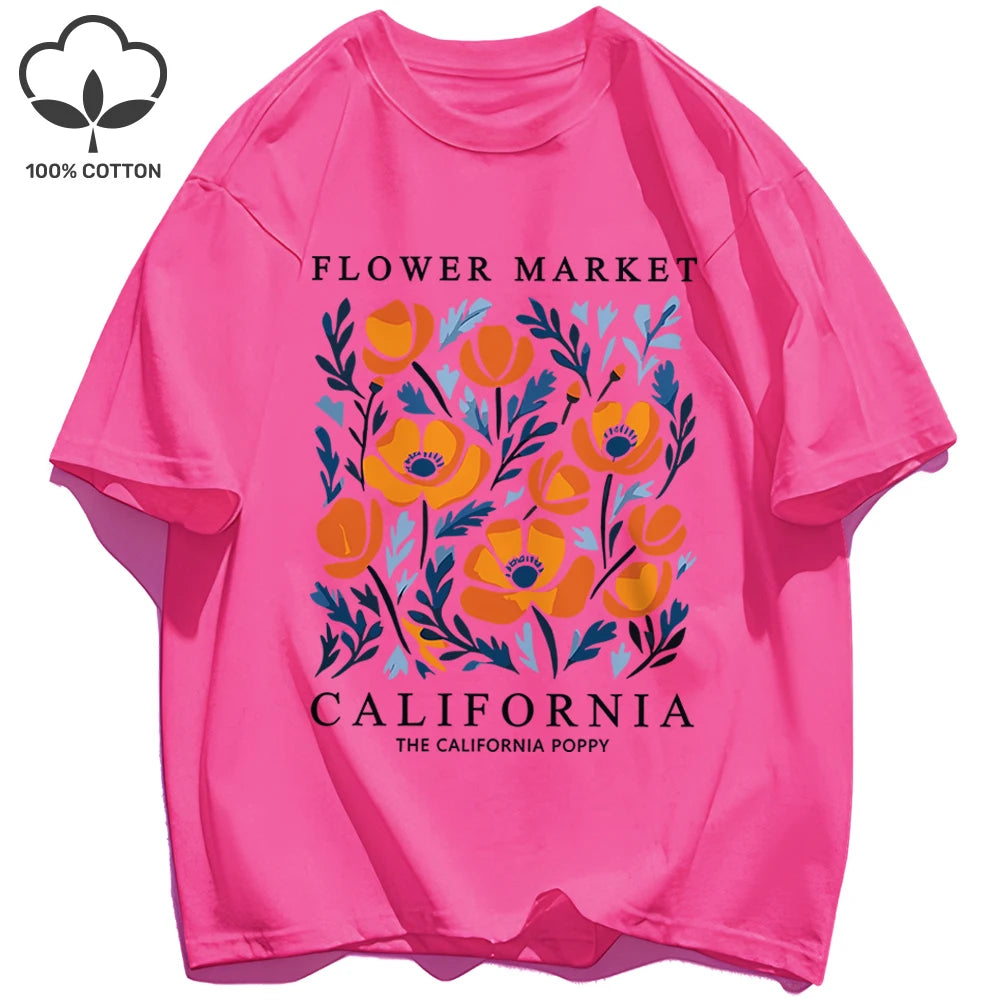 Camiseta verano California Flower Market