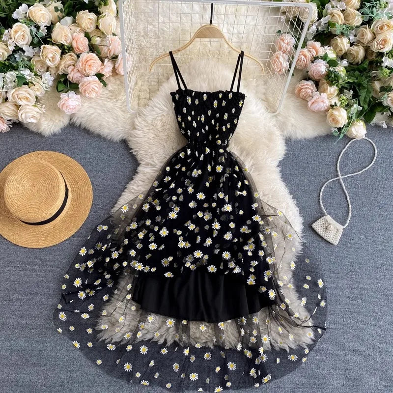 Vestido tul floral