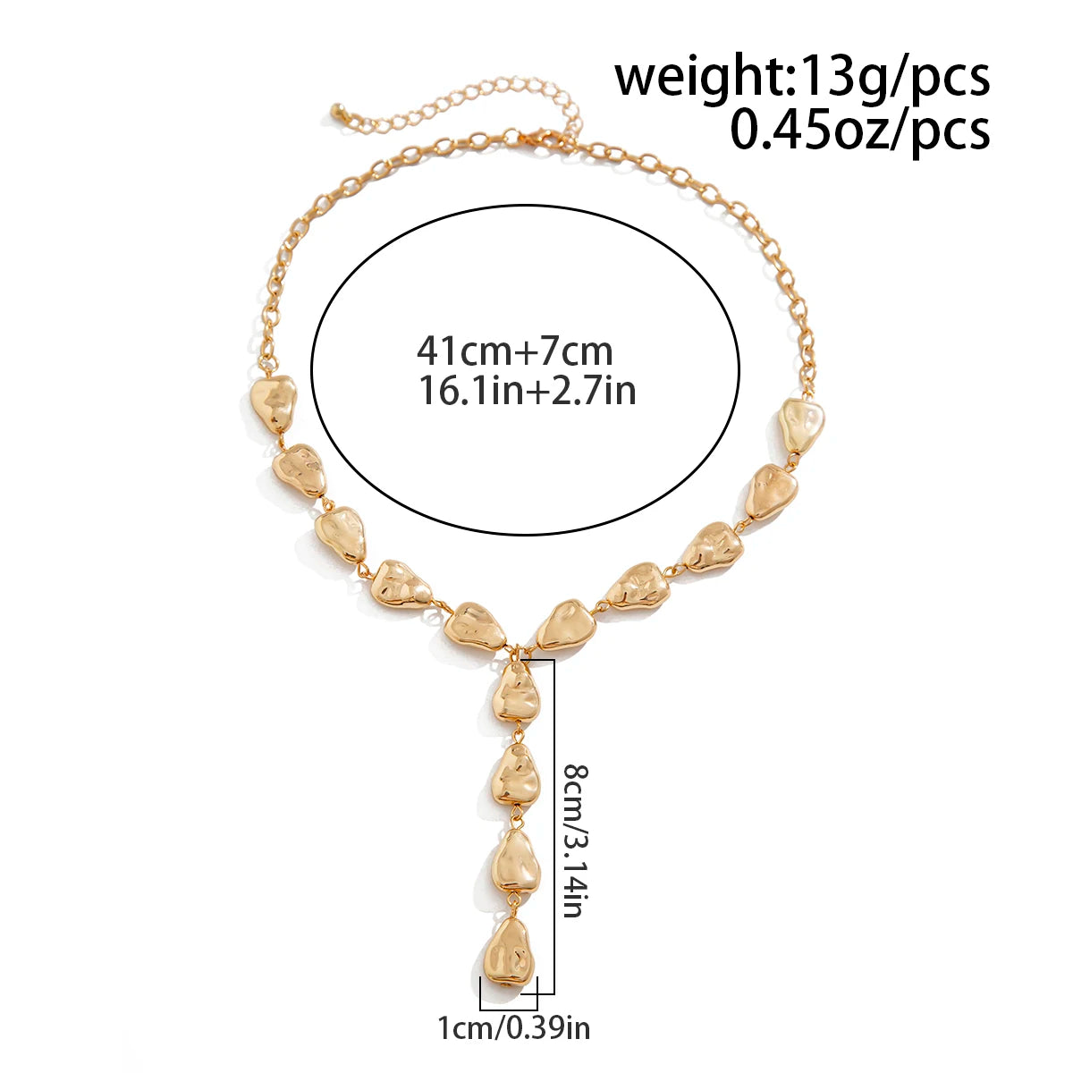 Collar forma V gota
