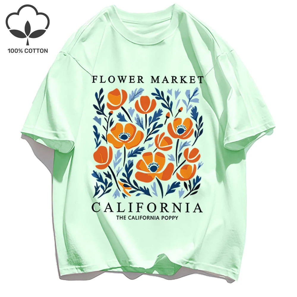 Camiseta verano California Flower Market