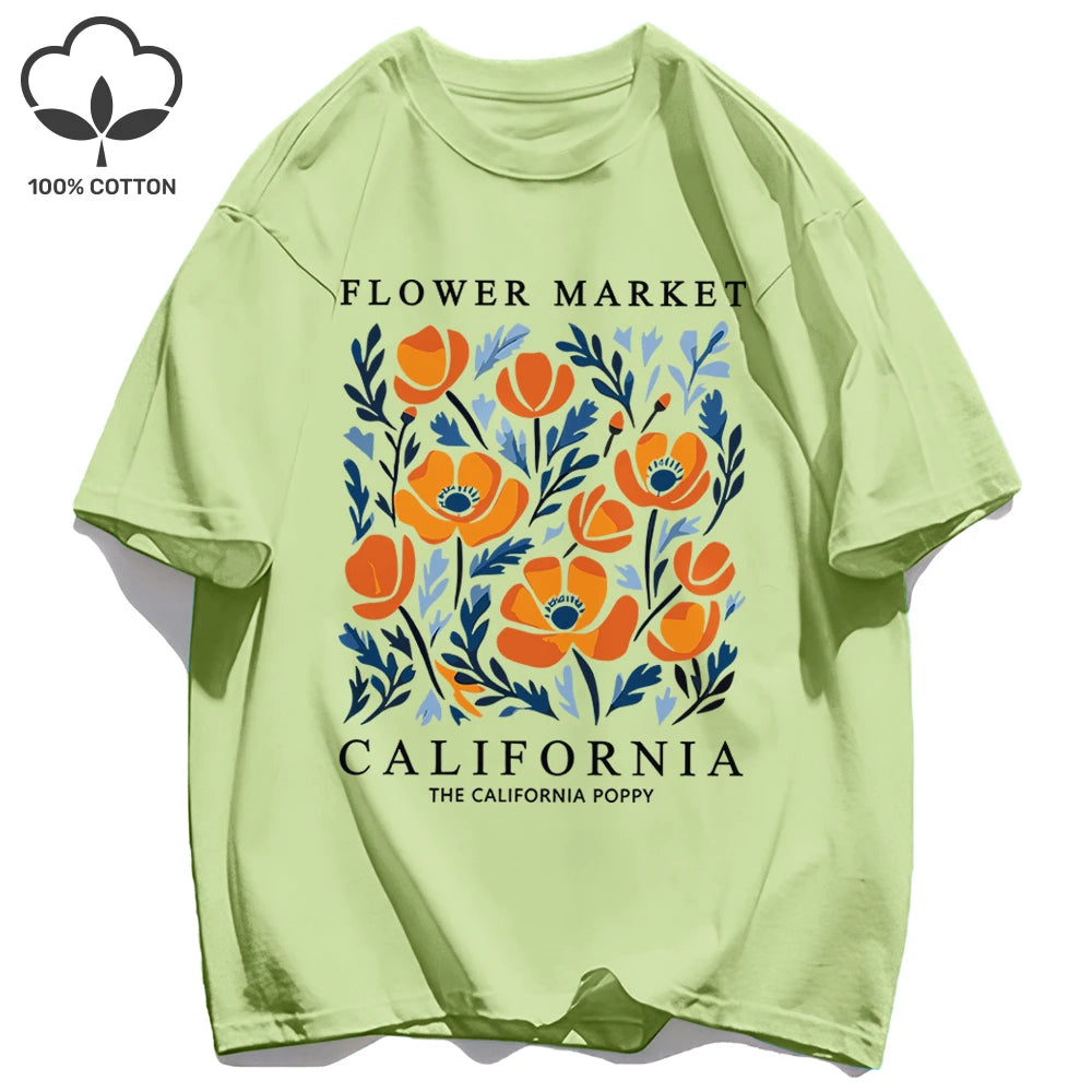 Camiseta verano California Flower Market