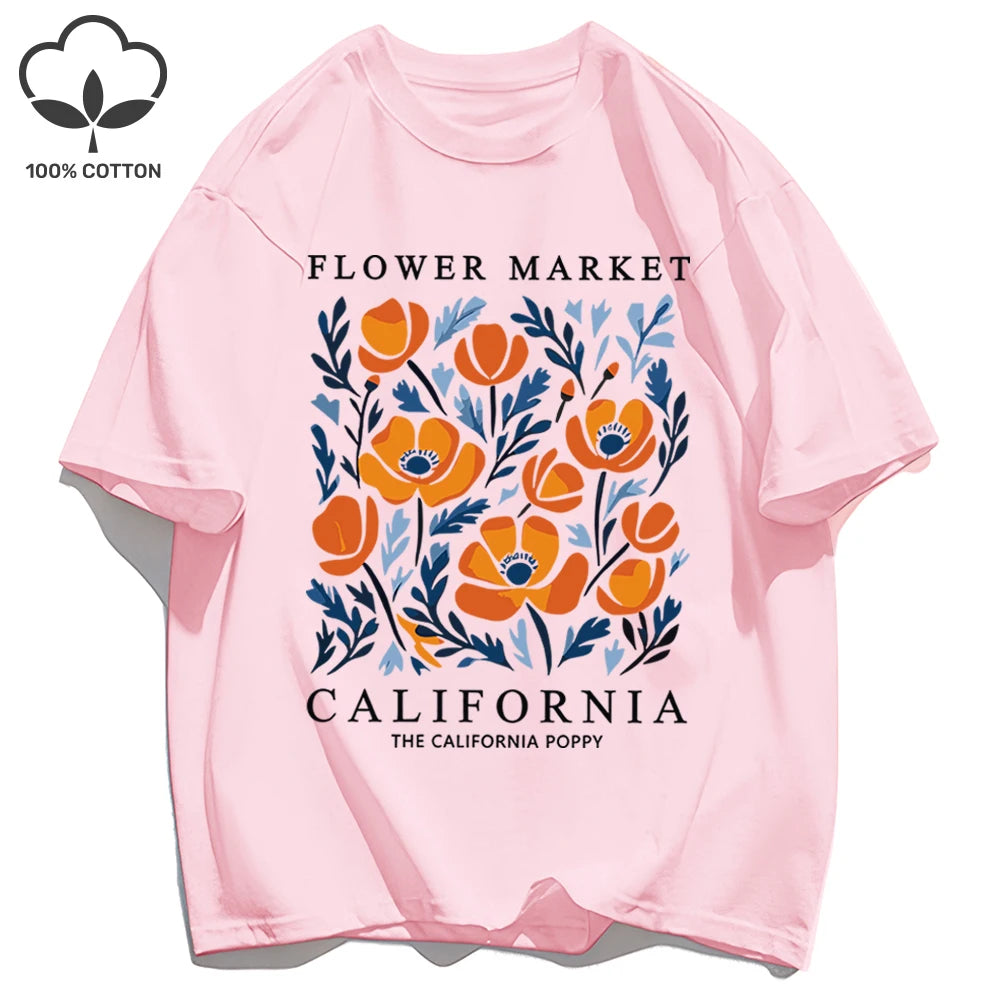 Camiseta verano California Flower Market