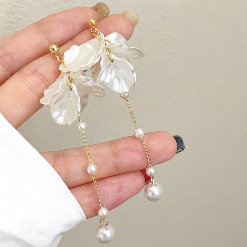 Pendientes Petalos Perlados