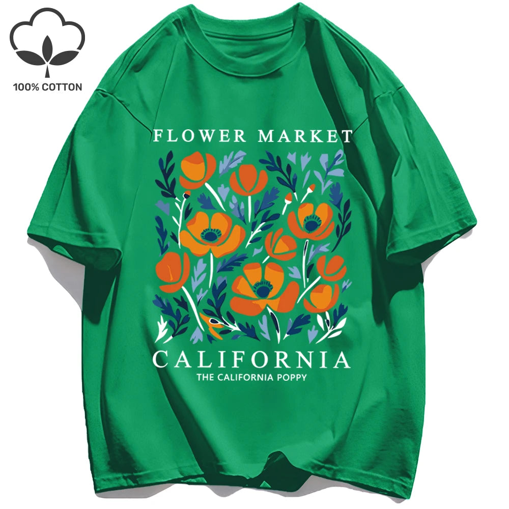 Camiseta verano California Flower Market