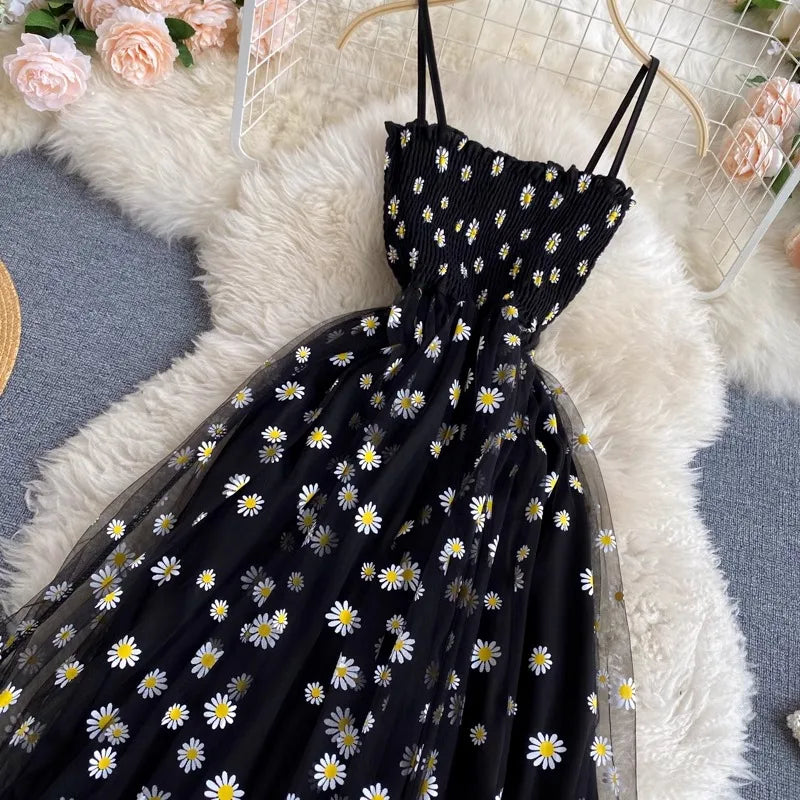 Vestido tul floral