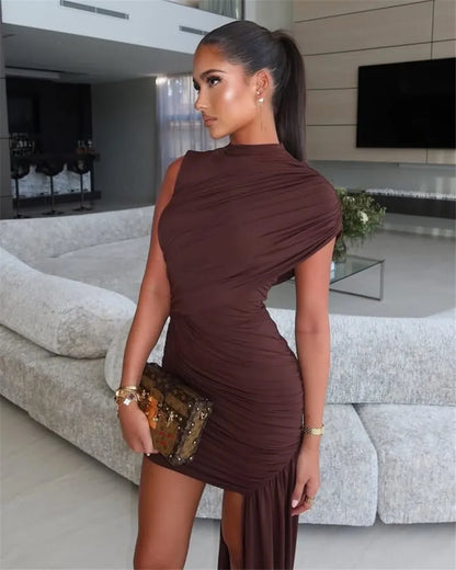 Vestido elegante falda Drap