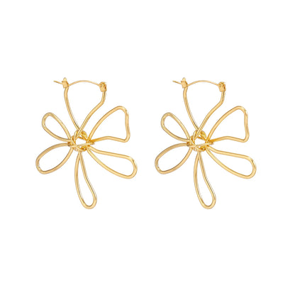 Pendiente flor Woven