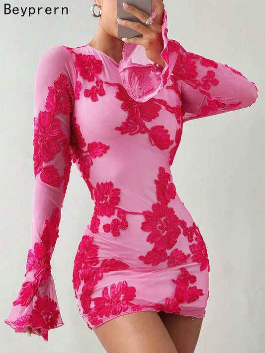 Vestido glam floral