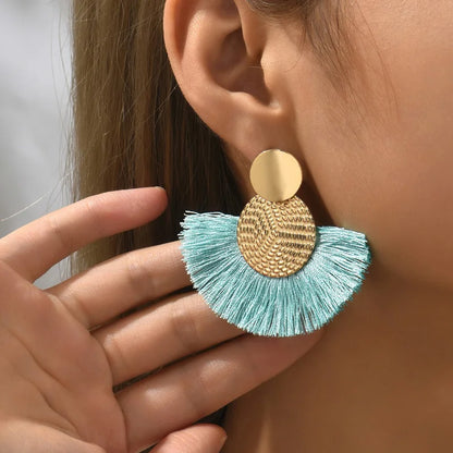 Pendientes abanico precolombino
