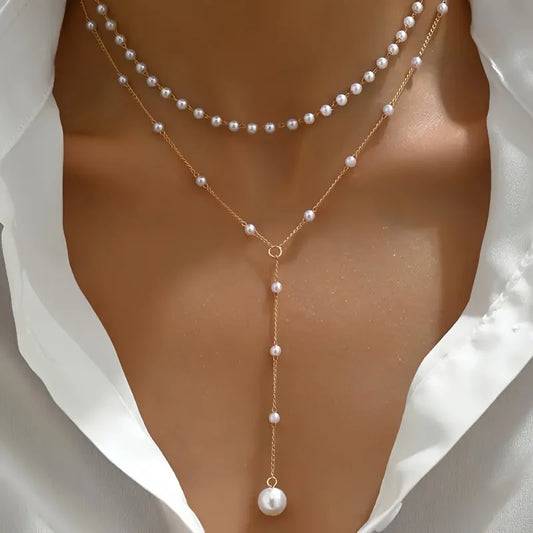 Colgante perlas