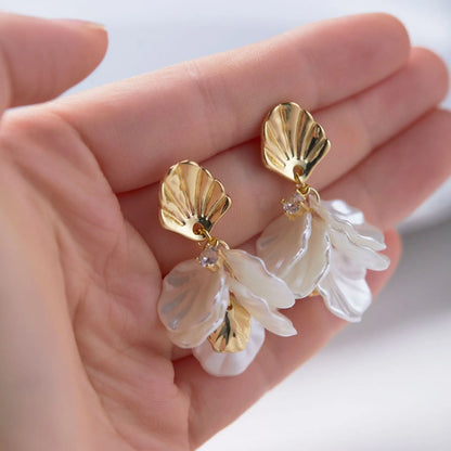 Pendientes Flor Concha