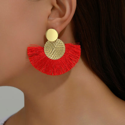Pendientes abanico precolombino