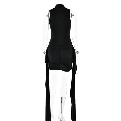 vestido gala con lazos