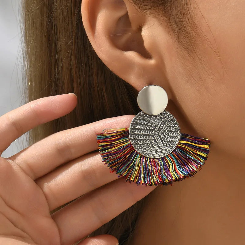 Pendientes abanico precolombino