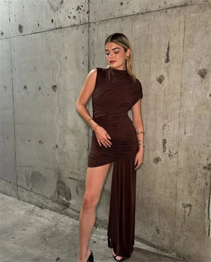 Vestido elegante falda Drap