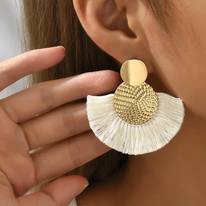 Pendientes abanico precolombino