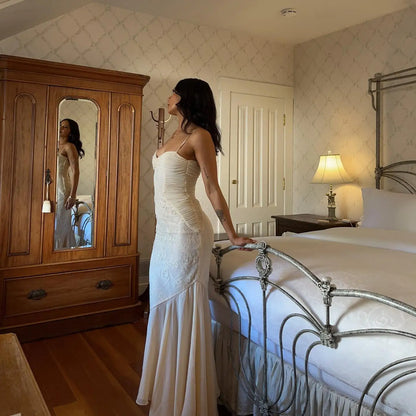 Vestido Bodycon blanco elegante