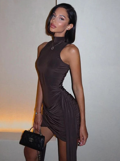 vestido gala con lazos