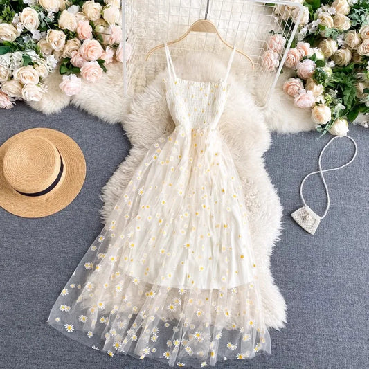 Vestido tul floral