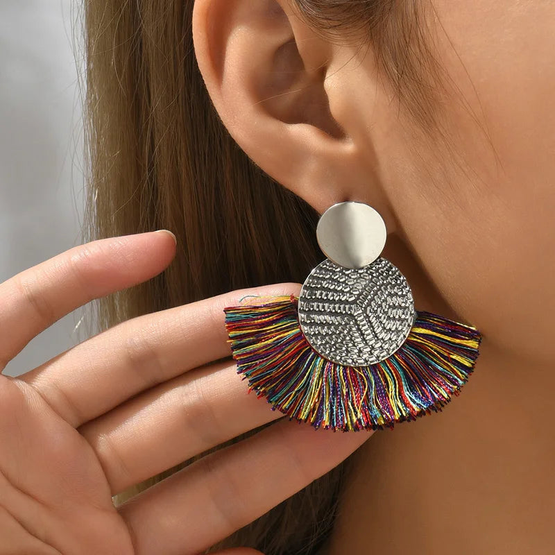 Pendientes abanico precolombino