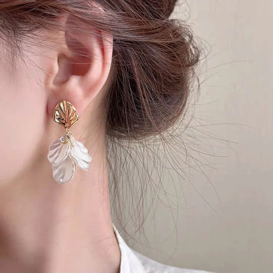 Pendientes Flor Concha