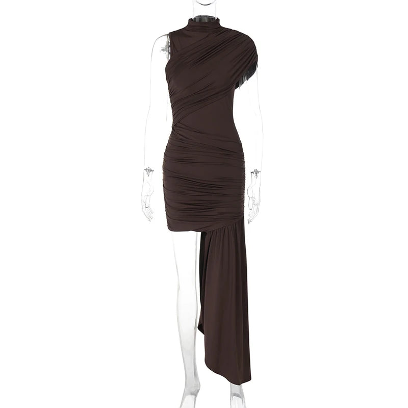 Vestido elegante falda Drap
